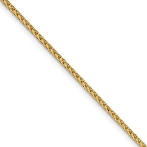 1.6mm 14k Yellow Gold Diamond Cut Open Franco Chain Necklace, 16 Inch